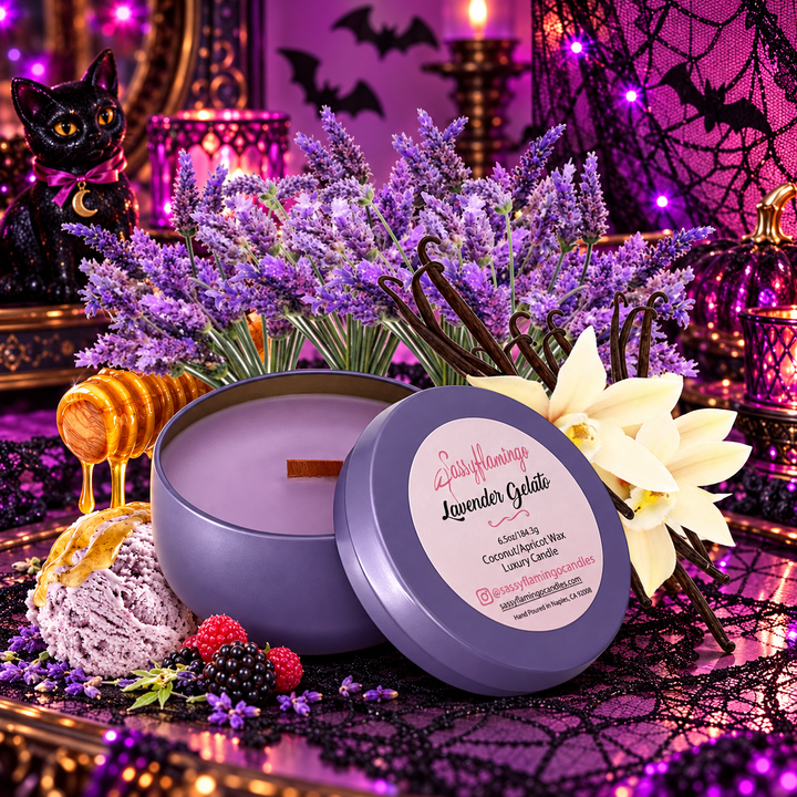 Lavender Gelato 6.5oz Decorative Travel Tin Candle
