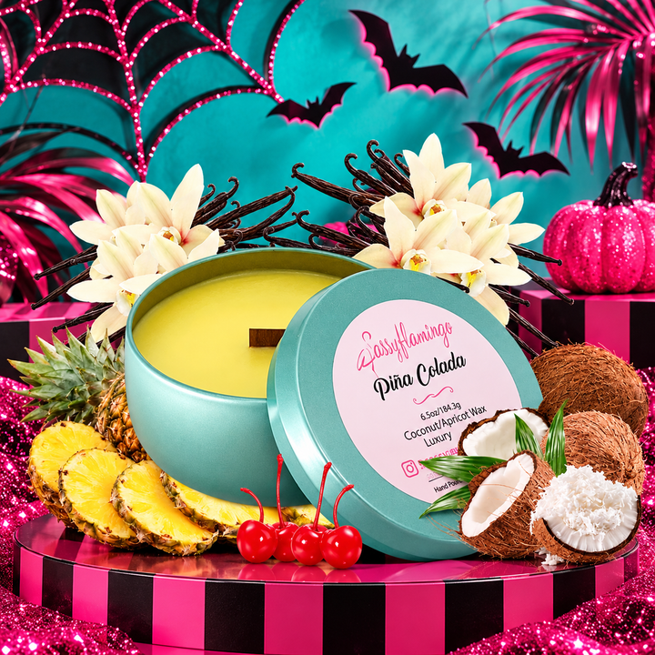 Pina Colada 6.5oz Decorative Travel Tin Candle
