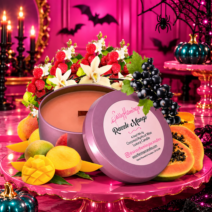 Razzle Mango 6.5oz Decorative Travel Tin Candle