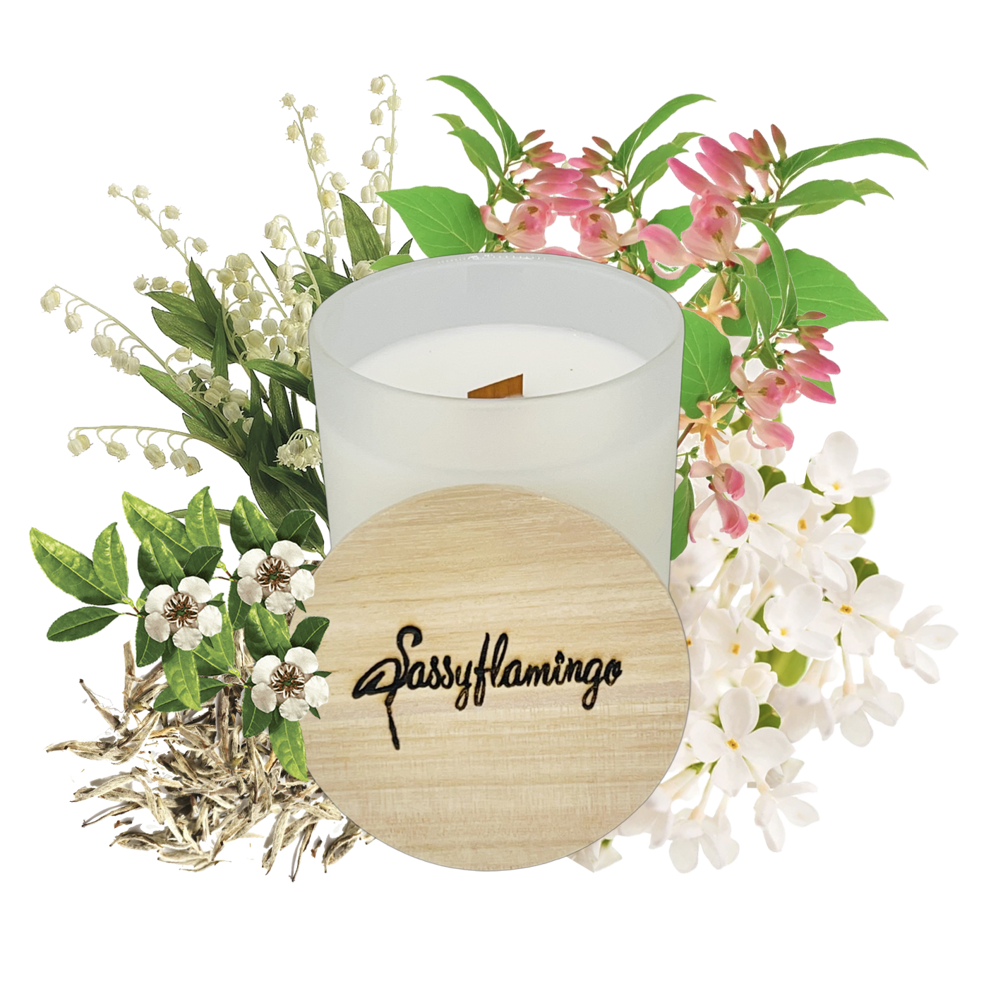 Texas Honeysuckle Sassy Signature 10oz Hand-Poured Crackling Wick Candle & Lid