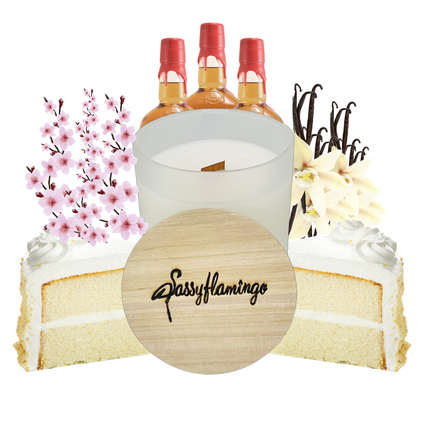 Vanilla Buttercream Sassy Signature 10oz Hand-Poured Crackling Wick Candle & Lid