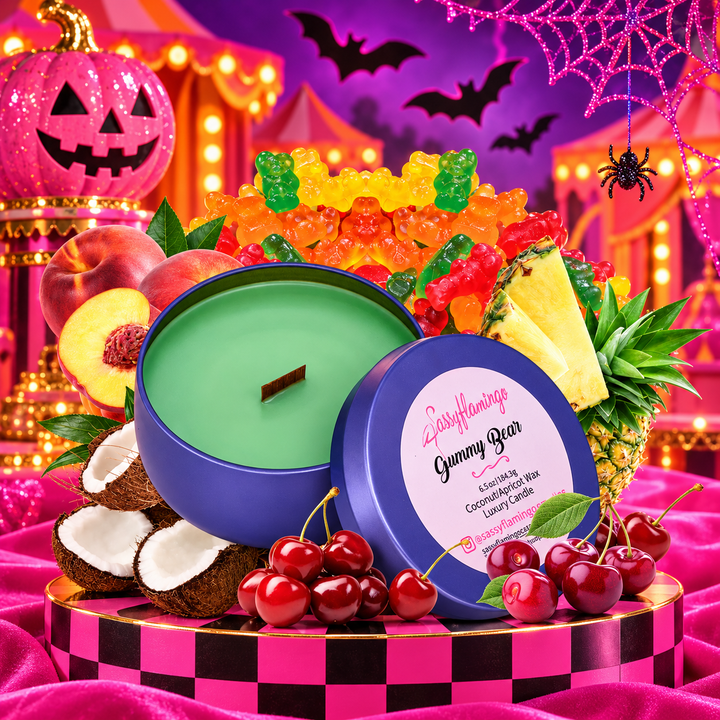 Gummy Bear 6.5oz Decorative Travel Tin Candle