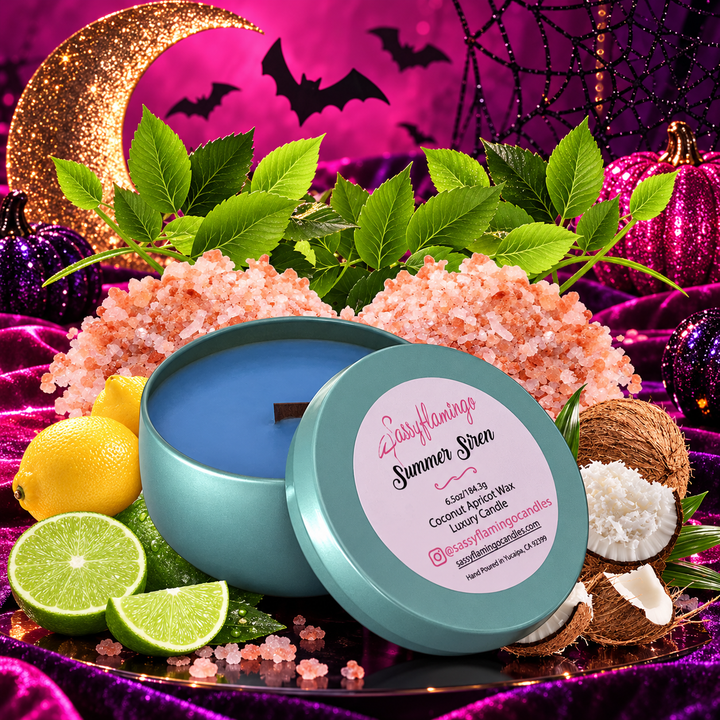 Summer Siren 6.5oz Decorative Travel Tin Candle