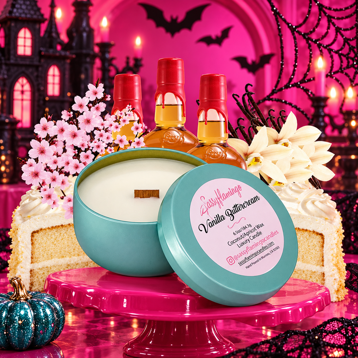 Vanilla Buttercream 6.5oz Decorative Travel Tin Candle