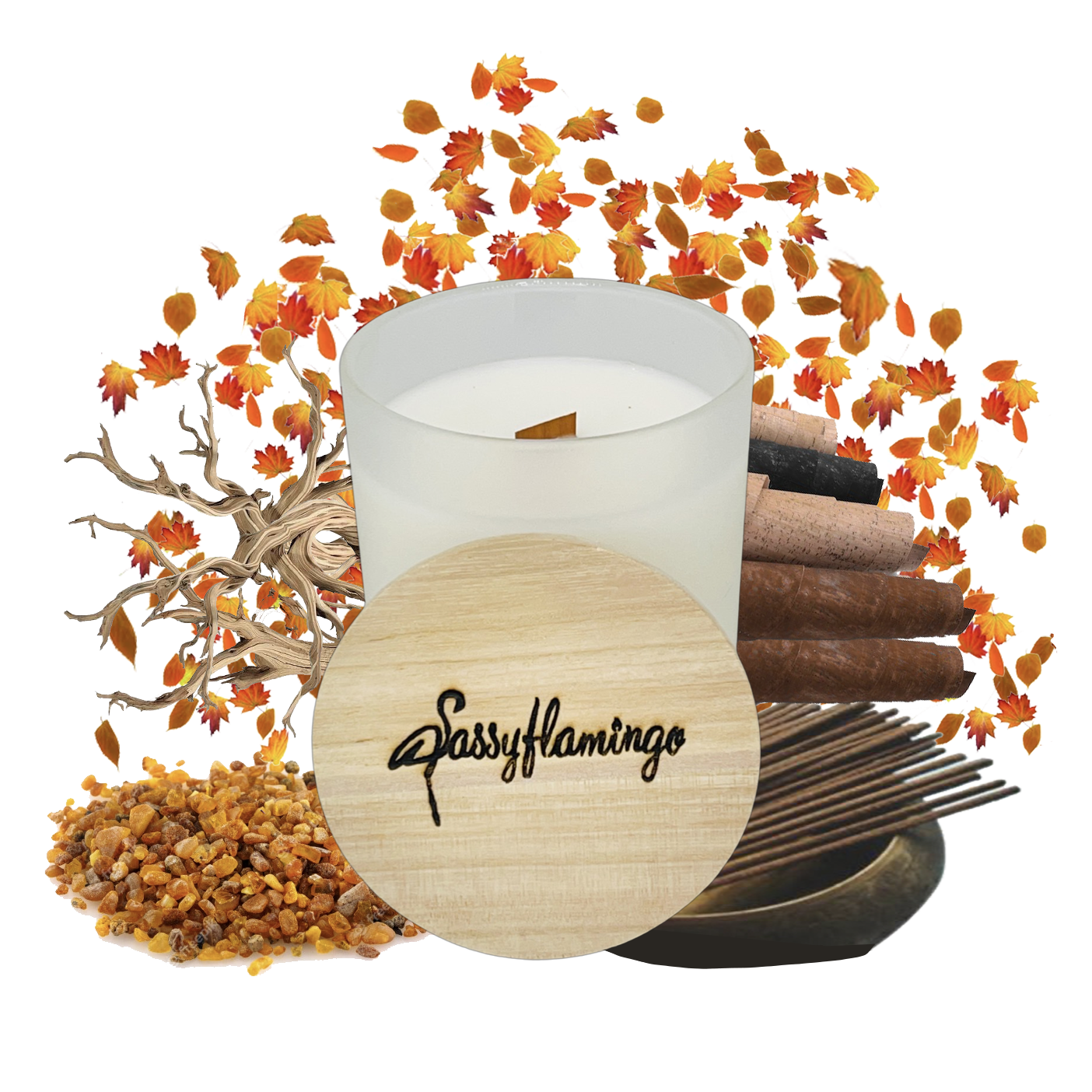 Chick Magnet Sassy Signature 10oz Hand-Poured Crackling Wick Candle & Lid