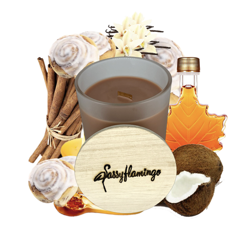 Cinna Buns Sassy Signature 10oz Hand-Poured Crackling Wick Candle & Lid