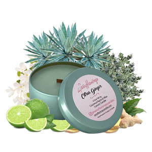 Citrus Ginger 6.5oz Decorative Travel Tin Candle