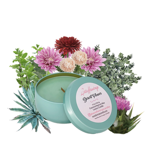 Desert Flower 6.5oz Decorative Travel Tin Candle