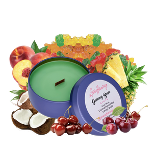 Gummy Bear 6.5oz Decorative Travel Tin Candle