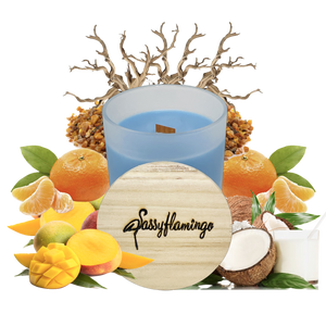 Key Largo Sassy Signature 10oz Hand-Poured Crackling Wick Candle & Lid