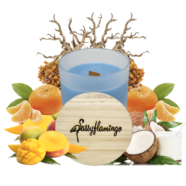 Key Largo Sassy Signature 10oz Hand-Poured Crackling Wick Candle & Lid