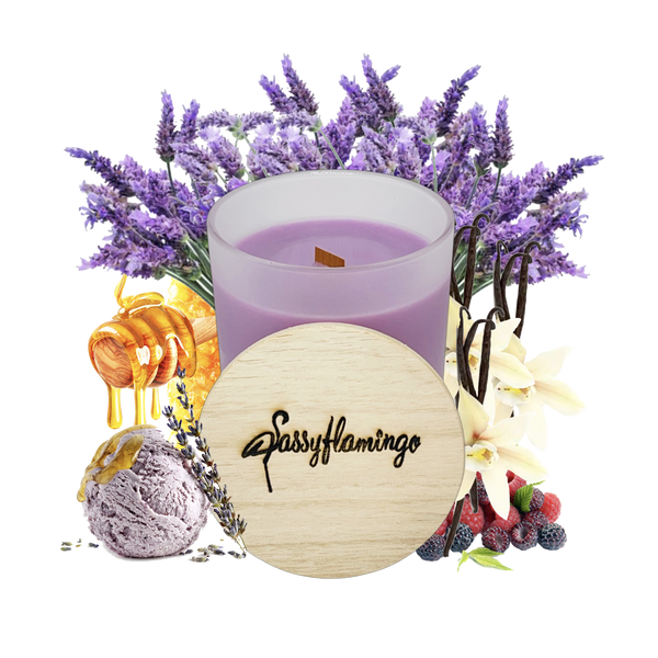 Lavender Gelato Sassy Signature 10oz Hand-Poured Crackling Wick Candle & Lid