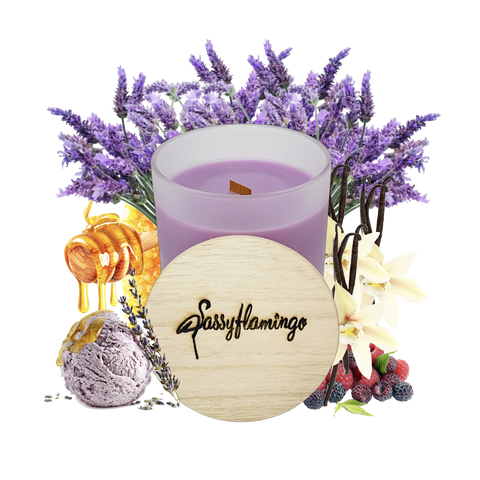 Lavender Gelato Sassy Signature 10oz Hand-Poured Crackling Wick Candle & Lid