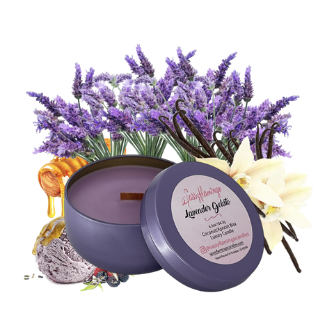 Lavender Gelato 6.5oz Decorative Travel Tin Candle