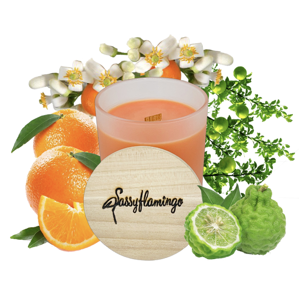 Orange Tree Lane Sassy Signature 10oz Hand-Poured Crackling Wick Candle & Lid