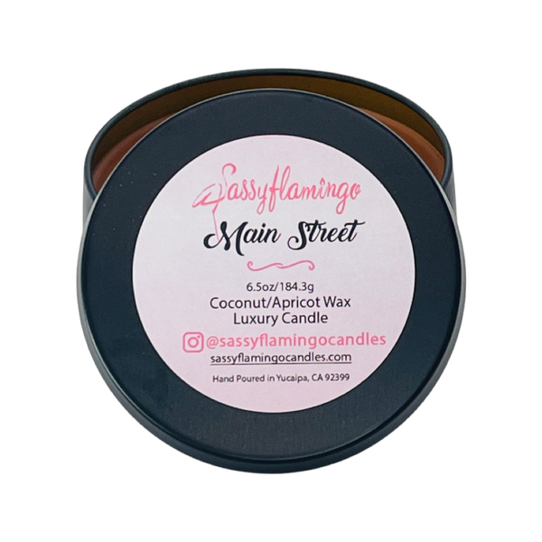 Main Street 6.5oz Decorative Travel Tin Candle