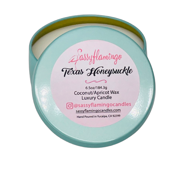 Texas Honeysuckle 6.5oz Decorative Travel Tin Candle