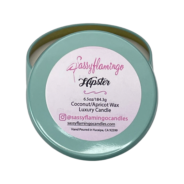 Hipster 6.5oz Decorative Travel Tin Candle