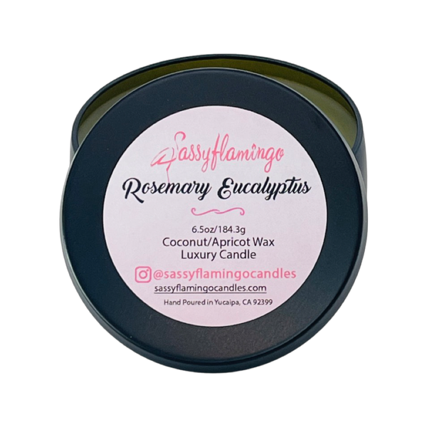 Rosemary Eucalyptus 6.5oz Decorative Travel Tin Candle