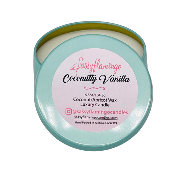 Coconutty Vanilla 6.5oz Decorative Travel Tin Candle