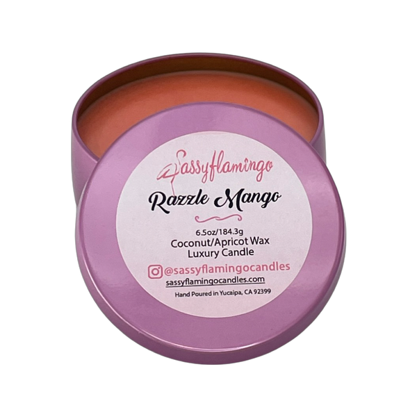 Razzle Mango 6.5oz Decorative Travel Tin Candle