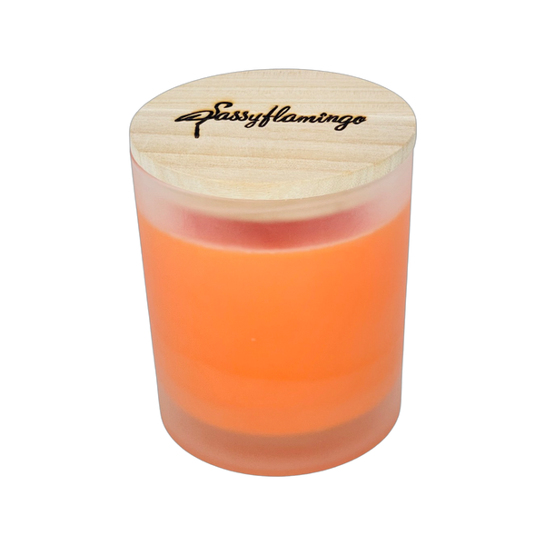 Peach Tea Sassy Signature 10oz Hand-Poured Crackling Wick Candle & Lid