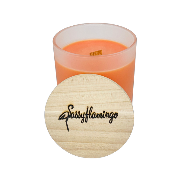 Orange Tree Lane Sassy Signature 10oz Hand-Poured Crackling Wick Candle & Lid