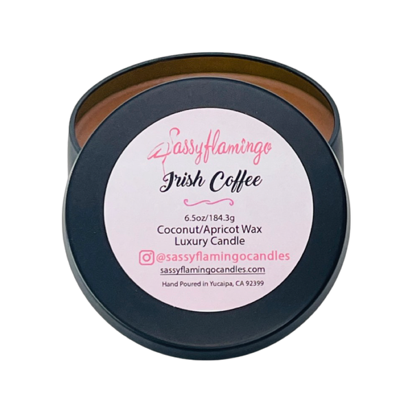 Irish Coffee 6.5oz Decorative Travel Tin Candle