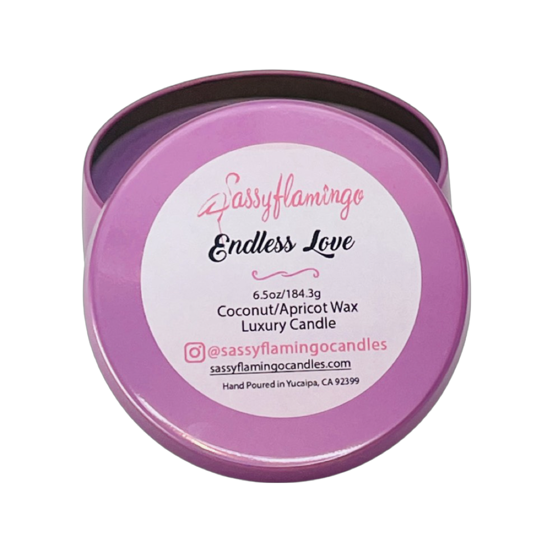 Endless Love 6.5oz Decorative Travel Tin Candle – Sassy Flamingo