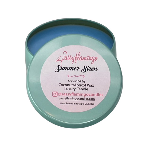 Summer Siren 6.5oz Decorative Travel Tin Candle