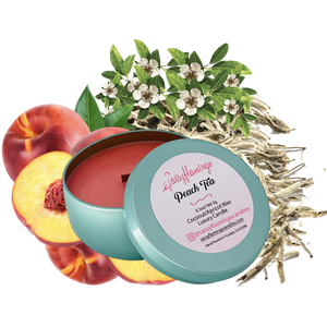 Peach Tea 6.5oz Decorative Travel Tin Candle