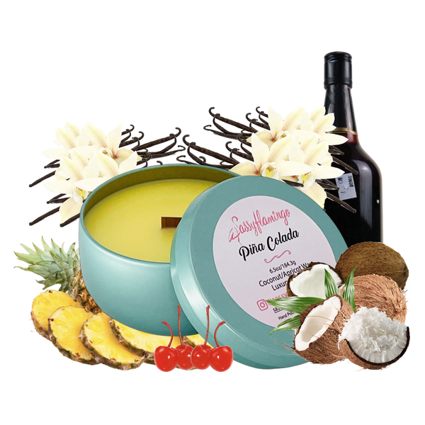 Pina Colada 6.5oz Decorative Travel Tin Candle