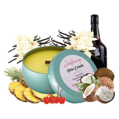 Pina Colada 6.5oz Decorative Travel Tin Candle