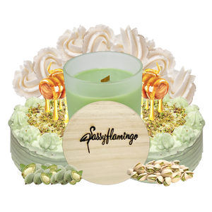 Pistachio Cake Signature 10oz Hand-Poured Crackling Wick Candle & Lid