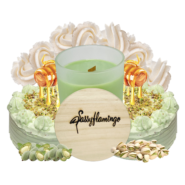 Pistachio Cake Signature 10oz Hand-Poured Crackling Wick Candle & Lid