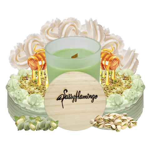 Pistachio Cake Signature 10oz Hand-Poured Crackling Wick Candle & Lid