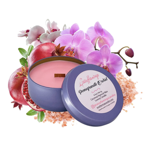 Pomegranate Orchid 6.5oz Decorative Travel Tin Candle