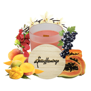 Razzle Mango Sassy Signature 10oz Hand-Poured Crackling Wick Candle & Lid
