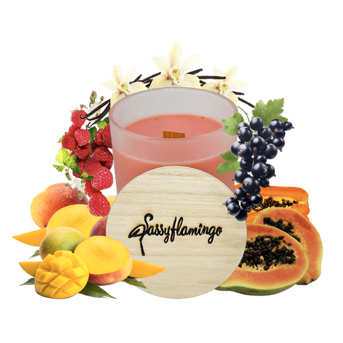 Razzle Mango Sassy Signature 10oz Hand-Poured Crackling Wick Candle & Lid