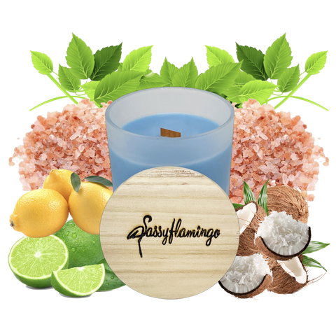 Summer Siren Sassy Signature 10oz Hand-Poured Crackling Wick Candle & Lid
