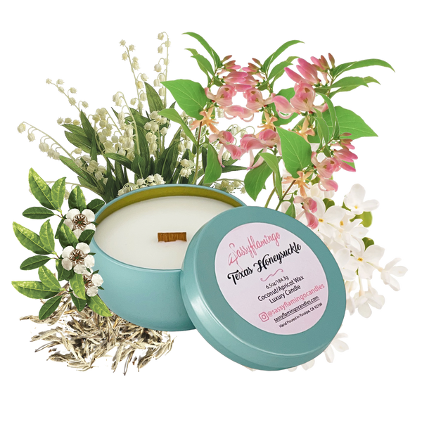 Texas Honeysuckle 6.5oz Decorative Travel Tin Candle