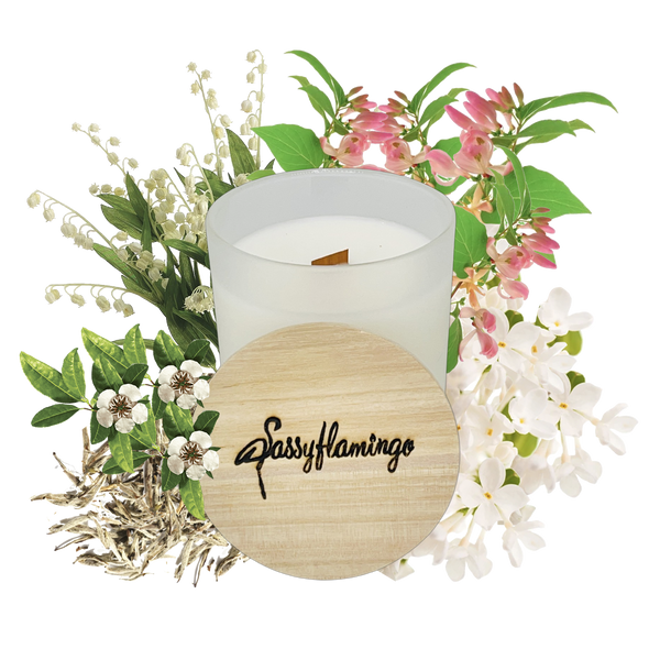 Texas Honeysuckle Sassy Signature 10oz Hand-Poured Crackling Wick Candle & Lid